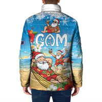 Guam Christmas Padded Jacket Felis Pasgua Chilling Santa - Polynesian Pride