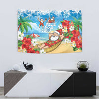 Guam Christmas Tapestry Felis Pasgua Chilling Santa LT05 - Polynesian Pride