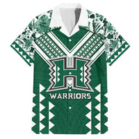 Custom Hawaii Football Family Matching Long Sleeve Bodycon Dress and Hawaiian Shirt Rainbow Warriors Tropical Vibes - Polynesian Pride