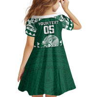 Custom Hawaii Football Family Matching Short Sleeve Bodycon Dress and Hawaiian Shirt Rainbow Warriors Tropical Vibes LT05 - Polynesian Pride