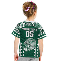 Custom Hawaii Football Kid T Shirt Rainbow Warriors Tropical Vibes LT05 - Polynesian Pride