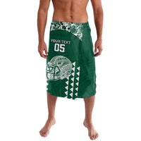 Custom Hawaii Football Lavalava Rainbow Warriors Tropical Vibes LT05 Green - Polynesian Pride