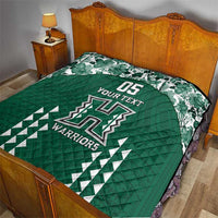 Custom Hawaii Football Quilt Rainbow Warriors Tropical Vibes LT05 - Polynesian Pride