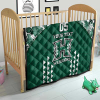Custom Hawaii Football Quilt Rainbow Warriors Tropical Vibes LT05 - Polynesian Pride