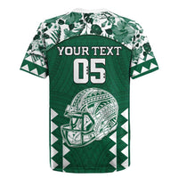Custom Hawaii Football Rugby Jersey Rainbow Warriors Tropical Vibes - Polynesian Pride