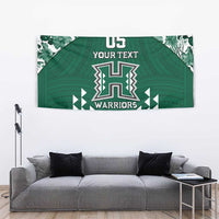 Custom Hawaii Football Tapestry Rainbow Warriors Tropical Vibes LT05 - Polynesian Pride
