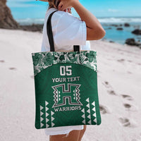 Custom Hawaii Football Tote Bag Rainbow Warriors Tropical Vibes - Polynesian Pride