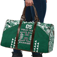 Custom Hawaii Football Travel Bag Rainbow Warriors Tropical Vibes - Polynesian Pride
