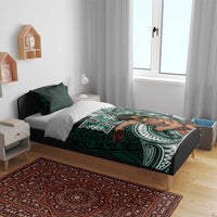 Hawaii Ikaika Warrior Football Bedding Set Polynesian Tribal Tattoo - Polynesian Pride