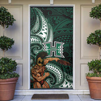 Hawaii Ikaika Warrior Football Door Cover Polynesian Tribal Tattoo - Polynesian Pride