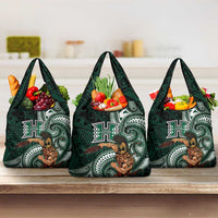 Hawaii Ikaika Warrior Football Grocery Bag Polynesian Tribal Tattoo - Polynesian Pride