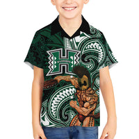 Hawaii Ikaika Warrior Football Hawaiian Shirt Polynesian Tribal Tattoo - Polynesian Pride
