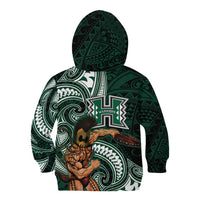 Hawaii Ikaika Warrior Football Kid Hoodie Polynesian Tribal Tattoo - Polynesian Pride
