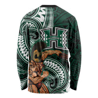 Hawaii Ikaika Warrior Football Long Sleeve Shirt Polynesian Tribal Tattoo - Polynesian Pride