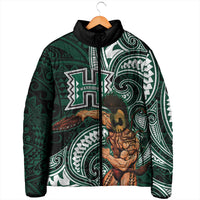 Hawaii Ikaika Warrior Football Padded Jacket Polynesian Tribal Tattoo - Polynesian Pride