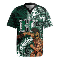 Hawaii Ikaika Warrior Football Rugby Jersey Polynesian Tribal Tattoo LT05 Black - Polynesian Pride