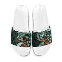 Hawaii Ikaika Warrior Football Slide Sandals Polynesian Tribal Tattoo - Polynesian Pride