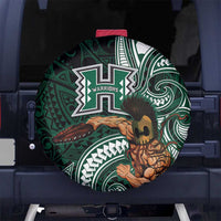 Hawaii Ikaika Warrior Football Spare Tire Cover Polynesian Tribal Tattoo - Polynesian Pride