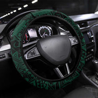Hawaii Ikaika Warrior Football Steering Wheel Cover Polynesian Tribal Tattoo - Polynesian Pride