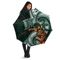 Hawaii Ikaika Warrior Football Umbrella Polynesian Tribal Tattoo - Polynesian Pride