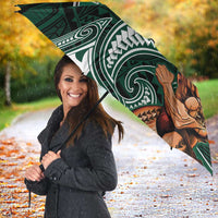 Hawaii Ikaika Warrior Football Umbrella Polynesian Tribal Tattoo - Polynesian Pride
