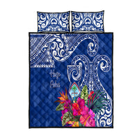 Hafa Adai Guam History and Chamorro Heritage Day Quilt Bed Set Blue Latte Stone LT05 Blue - Polynesian Pride
