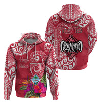Personalised Hafa Adai Guam History and Chamorro Heritage Day Hoodie Red Latte Stone LT05 - Polynesian Pride