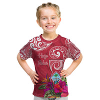Personalised Hafa Adai Guam History and Chamorro Heritage Day Kid T Shirt Red Latte Stone LT05 Red - Polynesian Pride