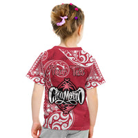 Personalised Hafa Adai Guam History and Chamorro Heritage Day Kid T Shirt Red Latte Stone LT05 - Polynesian Pride