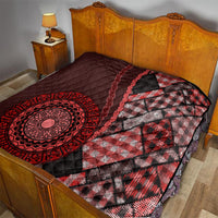 New Zealand Aotearoa Quilt Maori Harakeke Weaving Pattern Red LT05 - Polynesian Pride