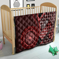 New Zealand Aotearoa Quilt Maori Harakeke Weaving Pattern Red LT05 - Polynesian Pride