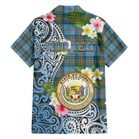 Personalised Hawaii State Family Matching Tank Maxi Dress and Hawaiian Shirt Tropical Flowers With Tartan Pattern LT05 - Polynesian Pride