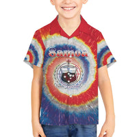 Samoa Family Matching Puletasi and Hawaiian Shirt Tie Dye Unique Style