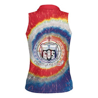 Samoa Women Sleeveless Polo Shirt Tie Dye Unique Style