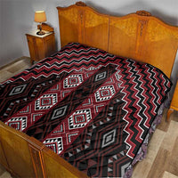 New Zealand Aotearoa Quilt Red Poutama With Taniko Pattern LT05
