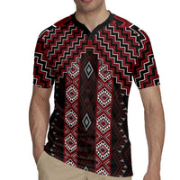 New Zealand Aotearoa Rugby Jersey Red Poutama With Taniko Pattern LT05