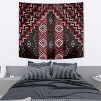 New Zealand Aotearoa Tapestry Red Poutama With Taniko Pattern LT05