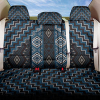 New Zealand Aotearoa Back Car Seat Cover Blue Poutama With Taniko Pattern LT05