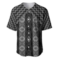 New Zealand Aotearoa Baseball Jersey Black Poutama With Taniko Pattern LT05 Black - Polynesian Pride