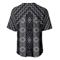 New Zealand Aotearoa Baseball Jersey Black Poutama With Taniko Pattern LT05 - Polynesian Pride