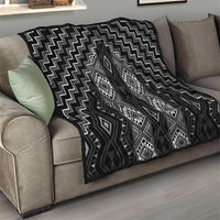 New Zealand Aotearoa Quilt Black Poutama With Taniko Pattern LT05