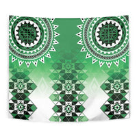 New Zealand Tapestry Poutama Mix Green Taniko Inspired Art LT05