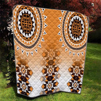 New Zealand Quilt Poutama Mix Orange Taniko Inspired Art LT05