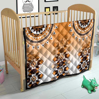 New Zealand Quilt Poutama Mix Orange Taniko Inspired Art LT05