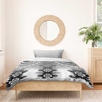 New Zealand Bedding Set Poutama Mix Gray Taniko Inspired Art LT05