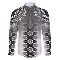 New Zealand Family Matching Puletasi and Hawaiian Shirt Poutama Mix Gray Taniko Inspired Art LT05