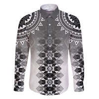 New Zealand Family Matching Short Sleeve Bodycon Dress and Hawaiian Shirt Poutama Mix Gray Taniko Inspired Art LT05