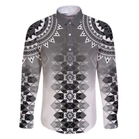 New Zealand Family Matching Tank Maxi Dress and Hawaiian Shirt Poutama Mix Gray Taniko Inspired Art LT05