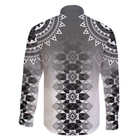 New Zealand Family Matching Tank Maxi Dress and Hawaiian Shirt Poutama Mix Gray Taniko Inspired Art LT05