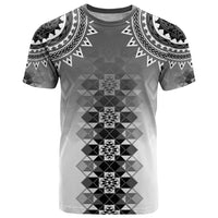 New Zealand T Shirt Poutama Mix Gray Taniko Inspired Art LT05